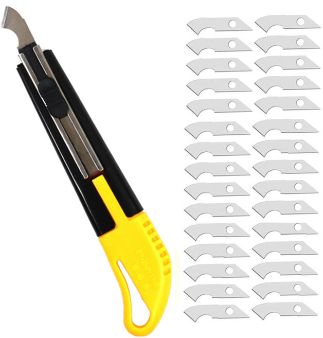 종원 아크릴 나이프+리필 칼날 30P 세트 색상랜덤, 1세트