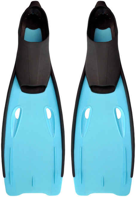 엘쏘 스킨스쿠버 수영장 컬러풀 라인 오리발, 스카이