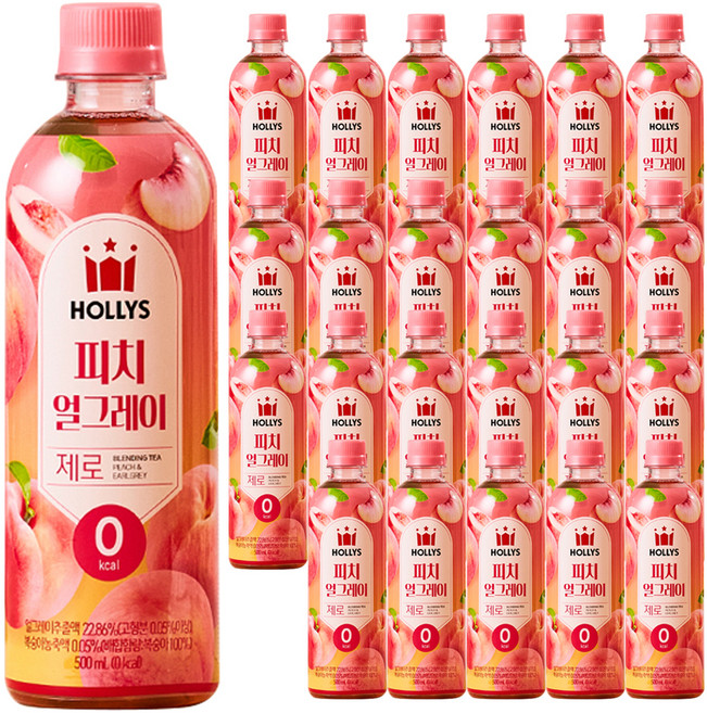 할리스 피치 얼그레이 제로, 24개, 500ml