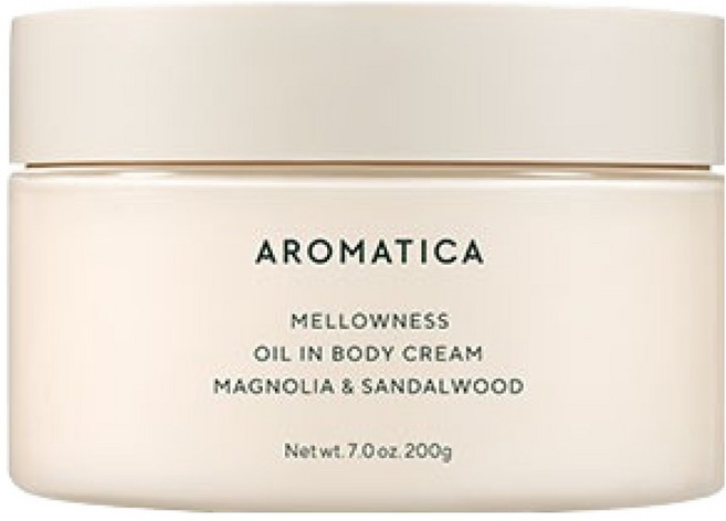 아로마티카 멜로우니스 오일 인 바디크림 매그놀리아 샌달우드, 200g, 1개