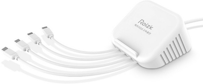 로이직 4포트 고속 멀티충전기 C타입 4p RZ-203, 화이트, 1개