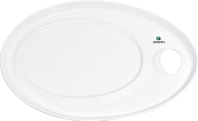 시나아트 미술용 아트 원형 아크릴 팔레트 H030 43 x 31 cm, 1개, 1칸