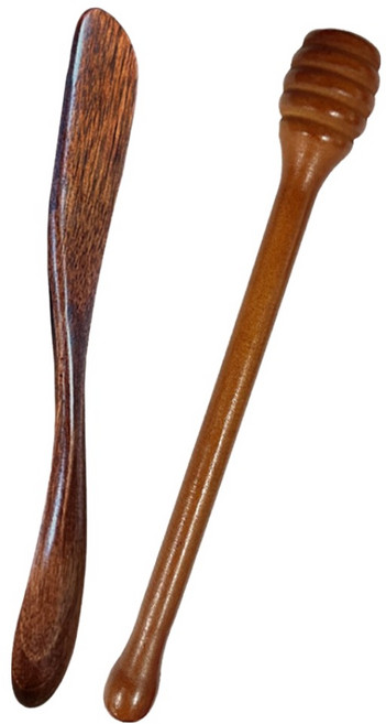 꿀잼 듀오 꿀뜨개 + 버터 나이프 세트, 우드, 1세트