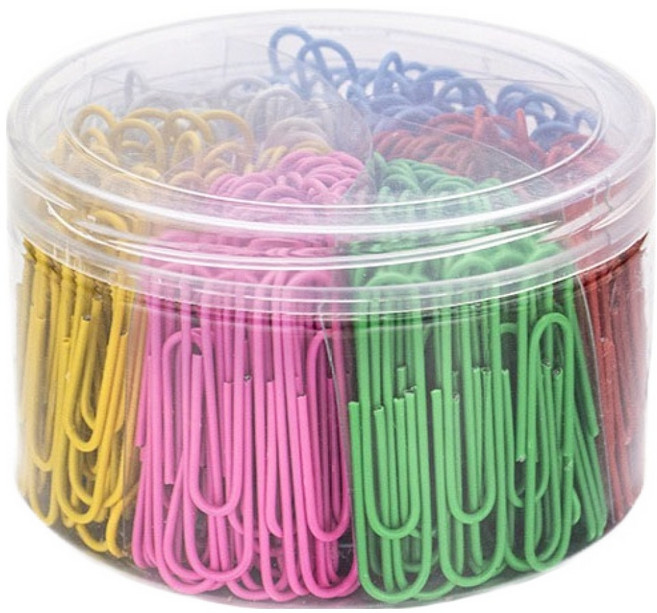 코히모 사무용 페이퍼 6컬러 클립 50mm 세트 5W0008, 300개입, 1세트