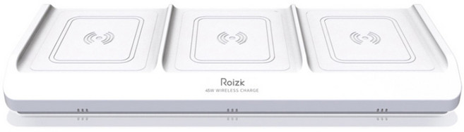 로이직 트리플 무선 고속 충전기 45W RZ-716, 화이트, 1개