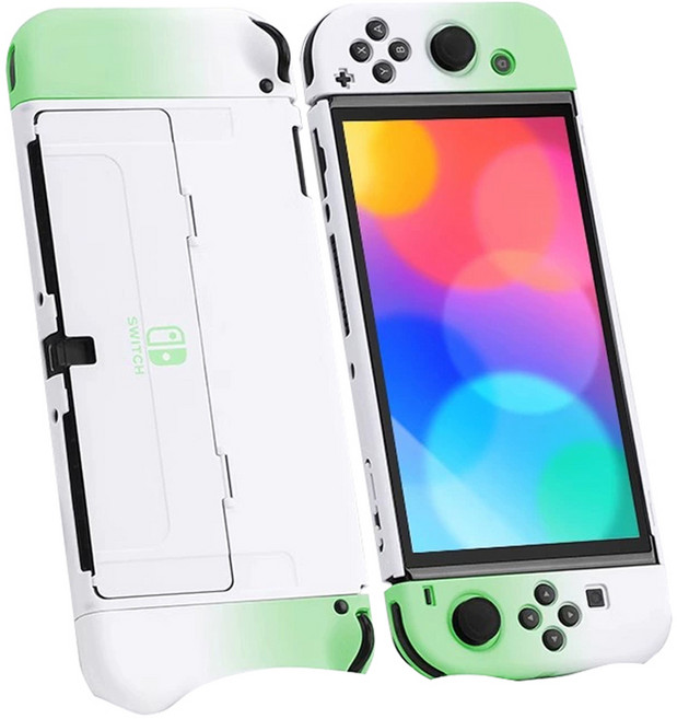 호후 닌텐도 스위치 OLED 파스텔 슬림 하드 풀커버 케이스 커버, 민트그린, 1개, SwitchAa