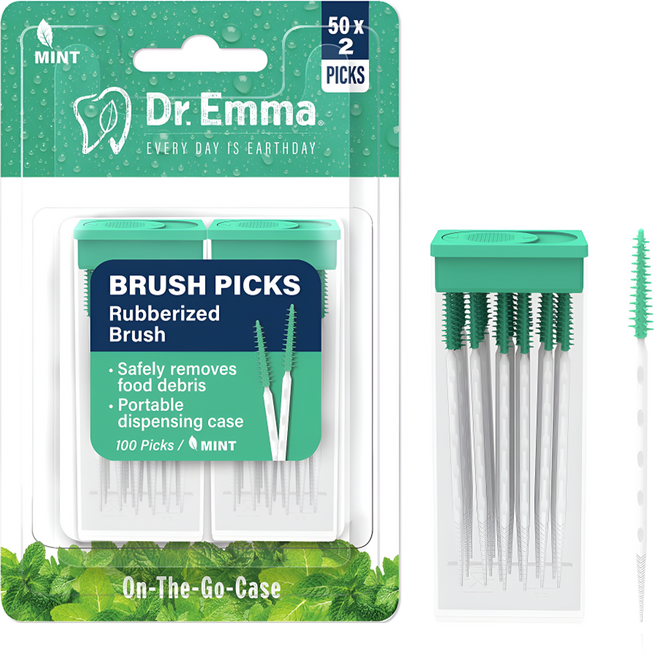 닥터엠마 휴대용 치간칫솔 일회용 이쑤시개, 0.8mm, 100개입, 1개