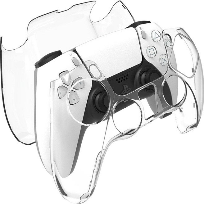 스페이스쉴드 PS5 듀얼센스 호환 퓨어 그립 클리어 PC 케이스, 투명, 1개