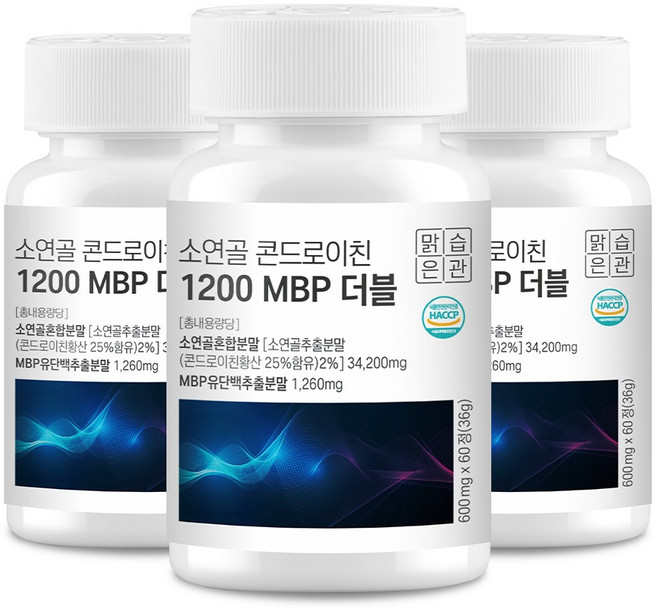 맑은습관 소연골 콘드로이친 1200 MBP 36g, 3개, 60정