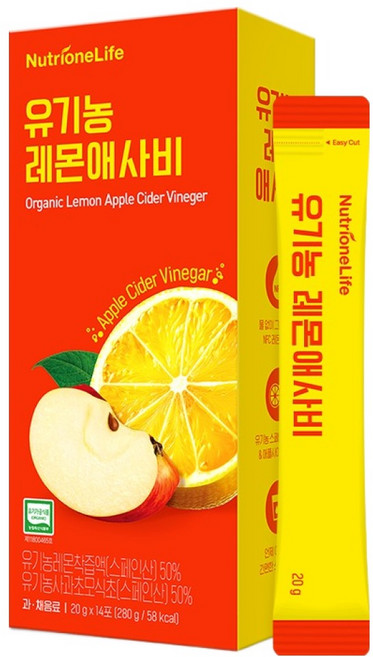 뉴트리원 유기농 레몬 애사비 14p, 280g, 1개