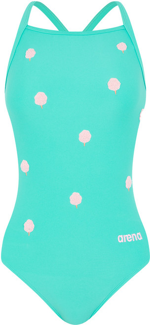 아레나 플러피프렌즈2 선수 싱글크로스 스트랩백 원피스 수영복 A5SL1CO02