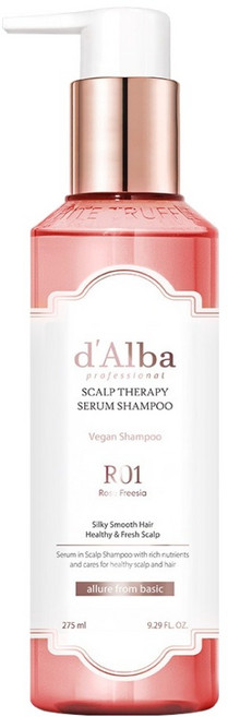 달바 프로페셔널 리페어링 스칼프 테라피 세럼 샴푸 로제 프리지아, 275ml, 1개