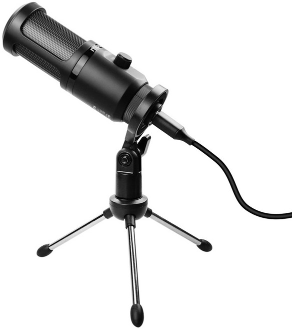 컴스 마트 유선 RGB USB 콘덴서 스탠드 마이크