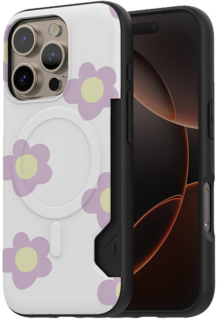 케이스퍼시픽 플라워빅패턴 맥세이프 카드 2장수납 휴대폰 케이스