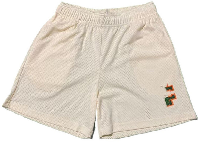 비투윈 남성용 썸머 비치 반바지, 살구그린라벨