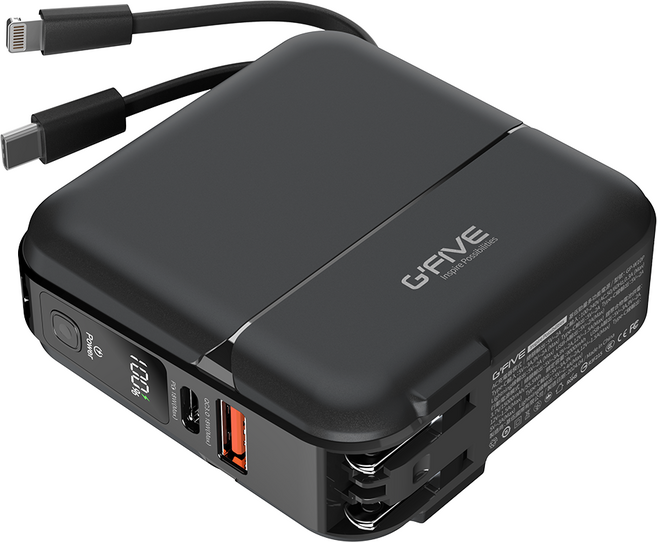 G'FIVE 基伍 勁量多功能行動電源 15000mAh, GP-W10P, 黑色