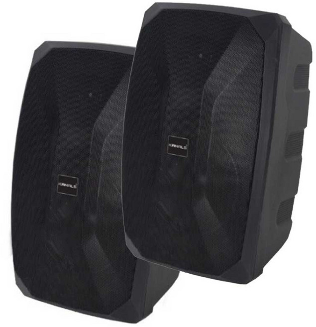 카날스 매장용 벽걸이형 120W 스피커 135mm 2p + 브라켓 2p 세트, LUS-556, 블랙