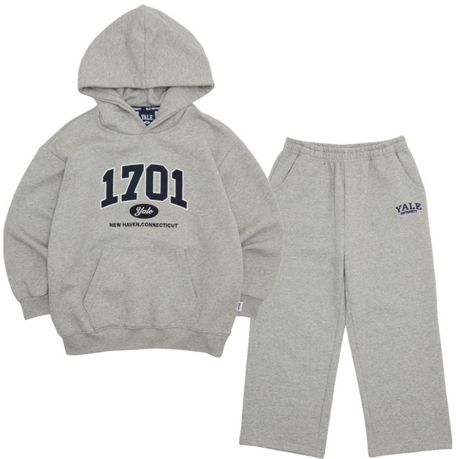 예일키즈 아동용 아치 넘버링 자수 후디 상하의 세트 YJCRSUZ53843