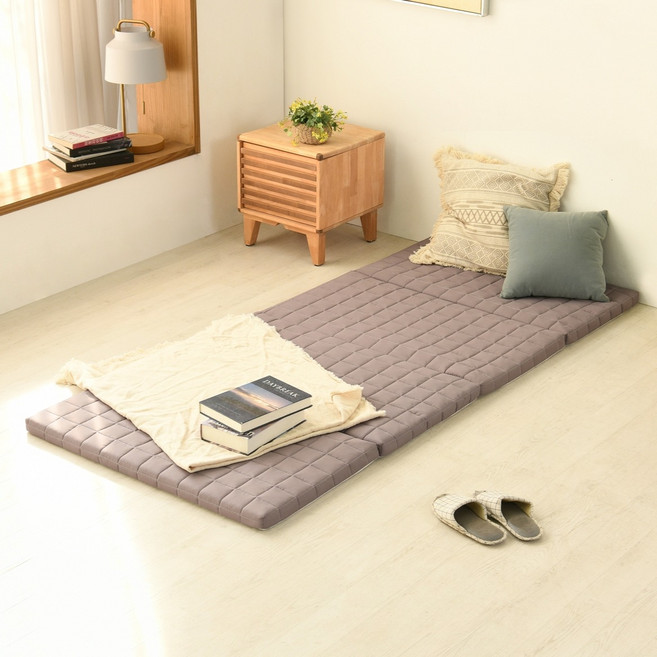 소노까사 옷장 4단 접이식 토퍼 매트리스, 차콜