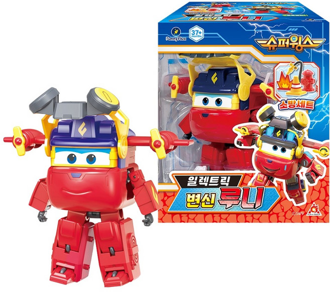 SUPER WINGS 電動變形機器人玩具, 路尼, 1個