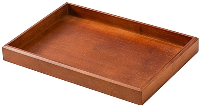 마켓피오 주방 우드 사각형 차 트레이 타입 4, 마호가니, 1개