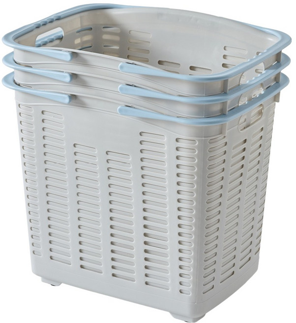 브리다 바퀴 달린 다용도 손잡이 바구니, 쿨그레이, 3개