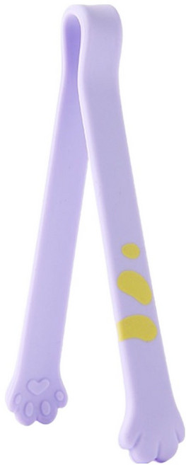 이지실리 실리콘 캐치캣 고양이 주방집게 소 12cm, 퍼플, 1개