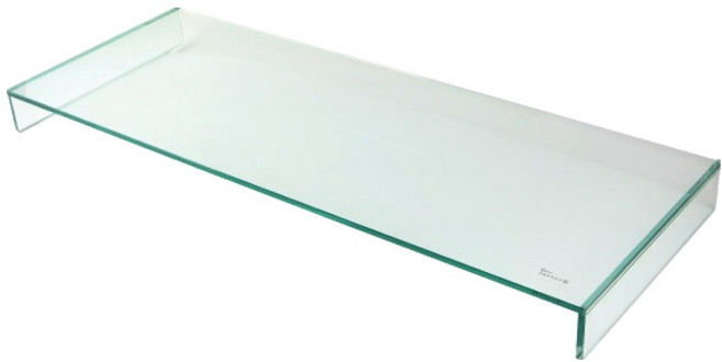 컴스 듀얼 모니터 받침대 310mm x 820mm x 두께 8mm LC3071, 투명, 1개