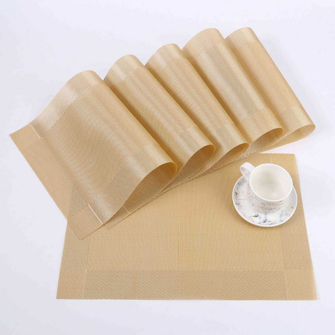 유자마켓 플레이스 식탁매트, 골드, 30 x 45 cm, 4개