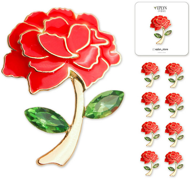 이플린 어버이날 카네이션 브로치 10p