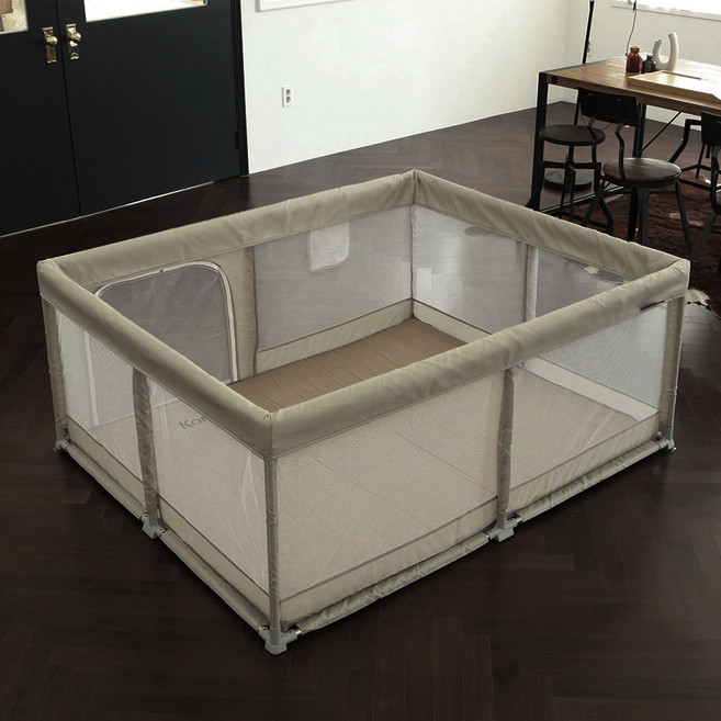 konum 兒童用防滑便攜式圍欄 寶寶遊戲圍欄 120 x 150 cm, 1個, 淺灰色