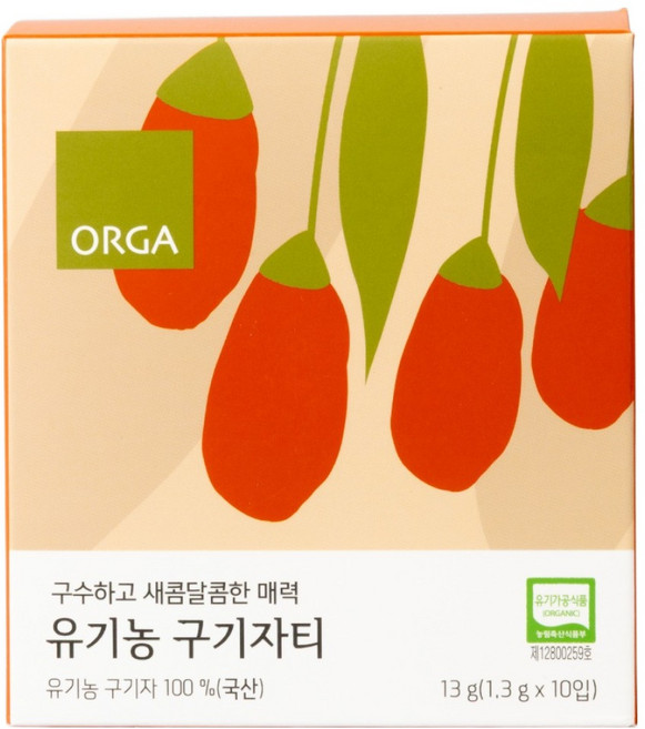 올가홀푸드 유기농 구기자티, 1.3g, 10개입, 1개