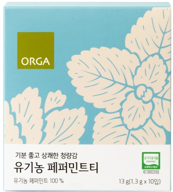 올가홀푸드 유기농 페퍼민트티, 1.3g, 1개입, 1개 - 쿠팡