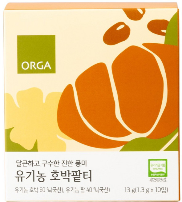 ORGA 南瓜紅豆茶, 1個, 1.3g, 10入