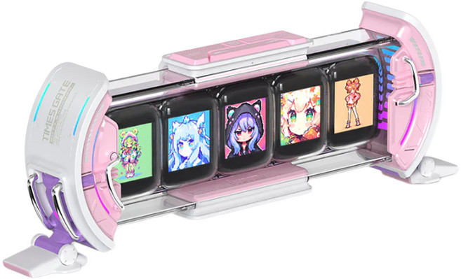 디붐 타임즈 게이트 픽셀아트 데스크보드 디스플레이, 펑크 핑크