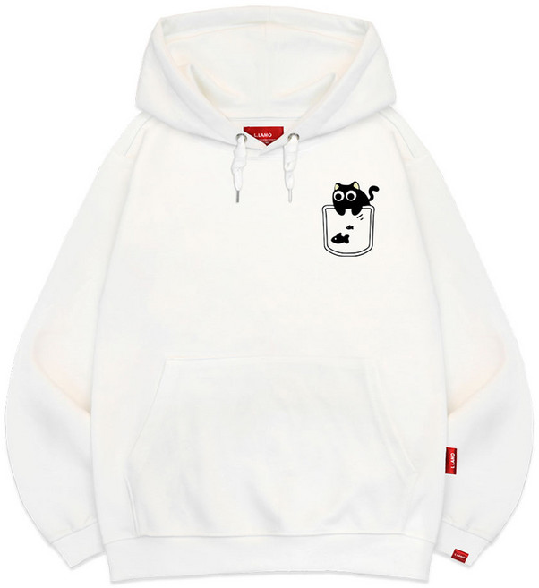 L.LAMO 口袋貓咪連帽T