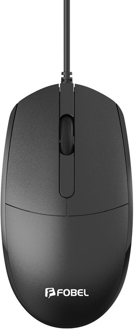 포벨 옵티컬 광 유선 마우스, 블랙, HM-MU1H