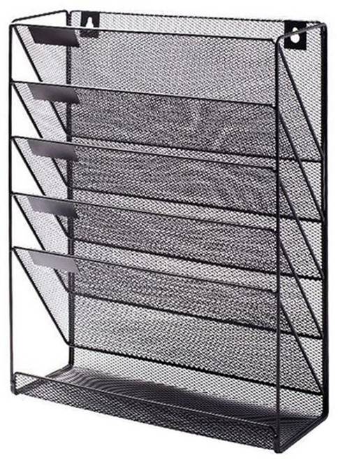 무타공 서류 보관 문서 정리대, 블랙, 6단