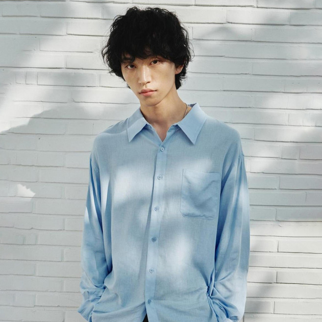 minav 男士透氣清爽亞麻基本款襯衫 MMGMMSH