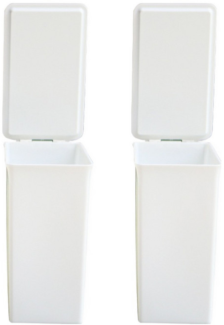 서랍 소품정리 수납보관함 일체형, 화이트, 2개