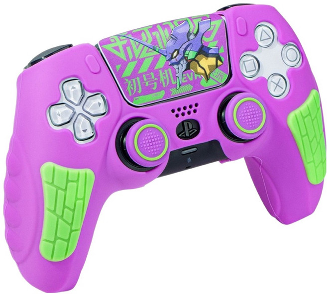 호후 플스5 PS5 프로 슬림 컨트롤러 듀얼센스 엘리츠 실리콘 그립 케이스, 에바, 1개