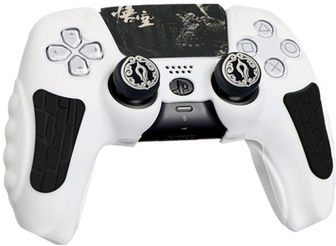 호후 플스5 PS5 프로 슬림 컨트롤러 듀얼센스 엘리츠 실리콘 그립 케이스, 오공 화이트, 1개
