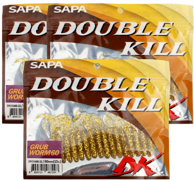 싸파 더블킬 GRUB 웜 6cm DKGW60-21, 3개