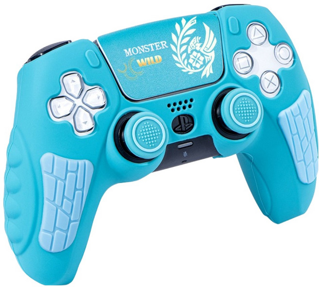 호후 플스5 PS5 프로 슬림 컨트롤러 듀얼센스 엘리츠 실리콘 그립 케이스, 몬헌와일드, 1개