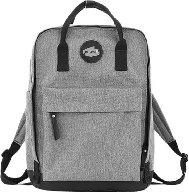 히마와리 노트북 초경량 파스텔 학생 백팩 No.H1084, 그레이