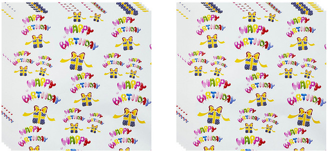 알로데 컬러풀파티 포장지 5p 세트 50 x 70 cm, NO.04 기프트, 2세트