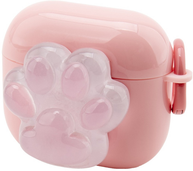 구스페리 디자인 에어팟 케이스, 에어팟4세대, 핑크젤리, 1개