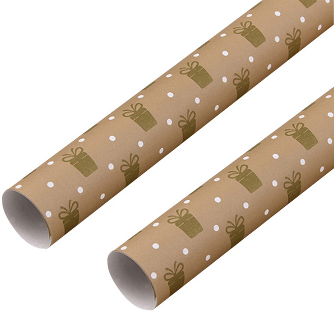 알로데 브라운 패턴 포장지 50 x 70 cm, NO.01 기프트, 2개