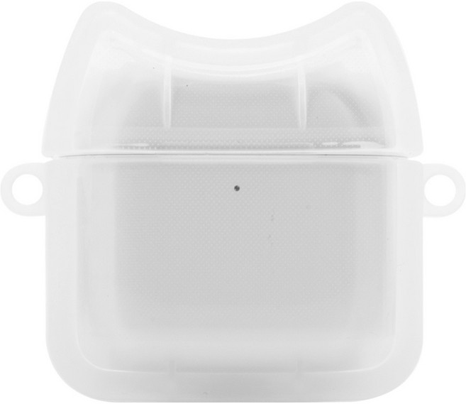 구스페리 고양이귀 에어팟 케이스, 에어팟 4, 반투명, 1개