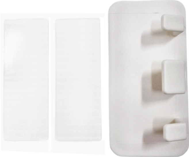 E.dot 簡約插頭收納掛勾 10 x 5 x 2.5cm, 1個, 白色